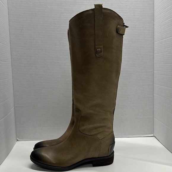 Sam Edelman Penny Boots Leather Tall Riding Boot Ombre Taupe Brown Size 6.5 - Picture 4 of 10